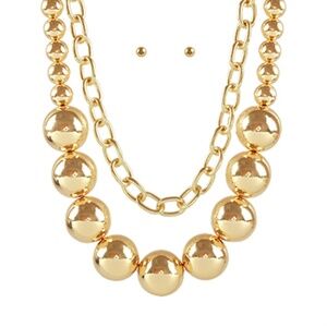 CCB Link Layered Necklace Set
